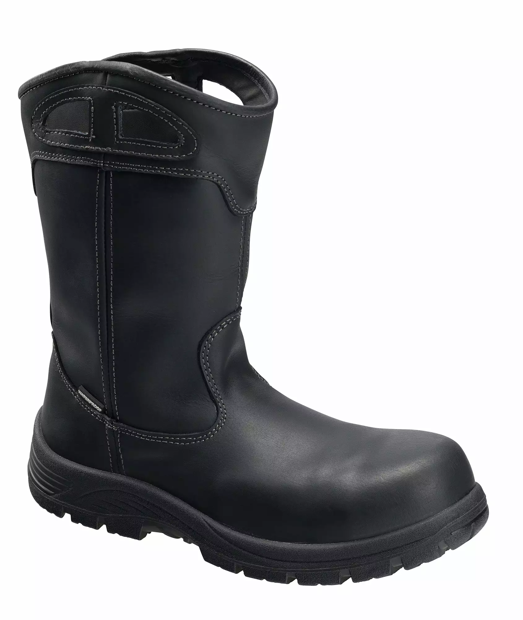 Avenger Mens Black Leather Comp Toe Framer Wellington Work Boots 3 Avenger Mens Black Leather Comp Toe Framer Wellington Work Boots