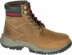 CAT Womens Dryverse 6In Wp Dark Beige Leather Work Boots