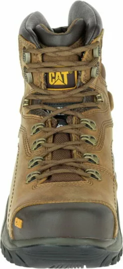 CAT Mens Diagnostic Hi St Dark Beige Leather Work Boots -Boots Sales Shop CATM P89940 091815 F15 090 1