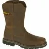 CAT Mens Wellston St Dark Brown Leather Work Boots -Boots Sales Shop CATM P90439 041015 F15 022
