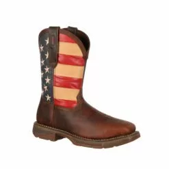 Durango Mens Multi-Color Leather ST Union Flag Work Boots -Boots Sales Shop DB020
