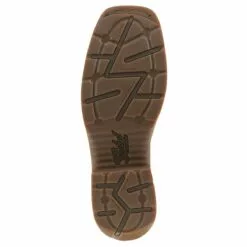 Workin' Rebel By Durango Mens Brown Leather 11in Steel Toe Cowboy Boots -Boots Sales Shop DB4354 outsole square