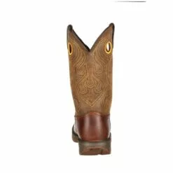 Durango Mens Dk Brown Leather Saddle Western Work Boots -Boots Sales Shop DB5468 back square 7d6fa32c 4606 4918 a1fb 310ef2243f14