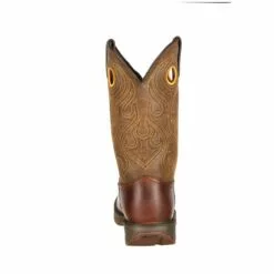 Durango Mens Dk Brown Leather Saddle Western Work Boots -Boots Sales Shop DB5468 back 3c31019a e65b 43a2 bd08 eb7b71670766