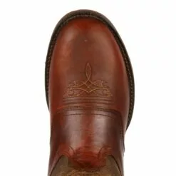 Durango Mens Dk Brown Leather Saddle Western Work Boots -Boots Sales Shop DB5468 birdseye square ddd192fc c0c7 4a81 84a3 26b62a7f1f7f