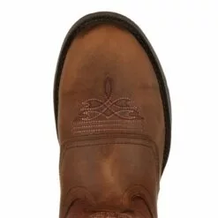 Durango Mens Brown Leather Saddle Western Work Boots -Boots Sales Shop DB5474 birdseye square f621b597 905f 4340 a73b 2998743c234d