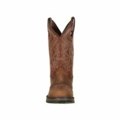 Durango Mens Brown Leather Saddle Western Work Boots -Boots Sales Shop DB5474 front square 227affbb 61cf 45d5 86b5 005c62465ca1