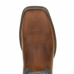 Durango Mens Dark/Blue Denim Leather ST PullOn Work Boots -Boots Sales Shop DDB0134 birdseye