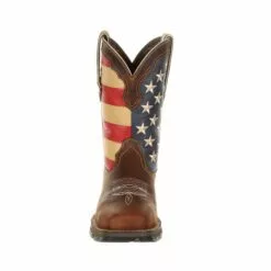 Durango Womens Union Flag Leather ST Patriotic Work Boots 12 Durango Womens Union Flag Leather ST Patriotic Work Boots -Boots Sales Shop DRD0234 front