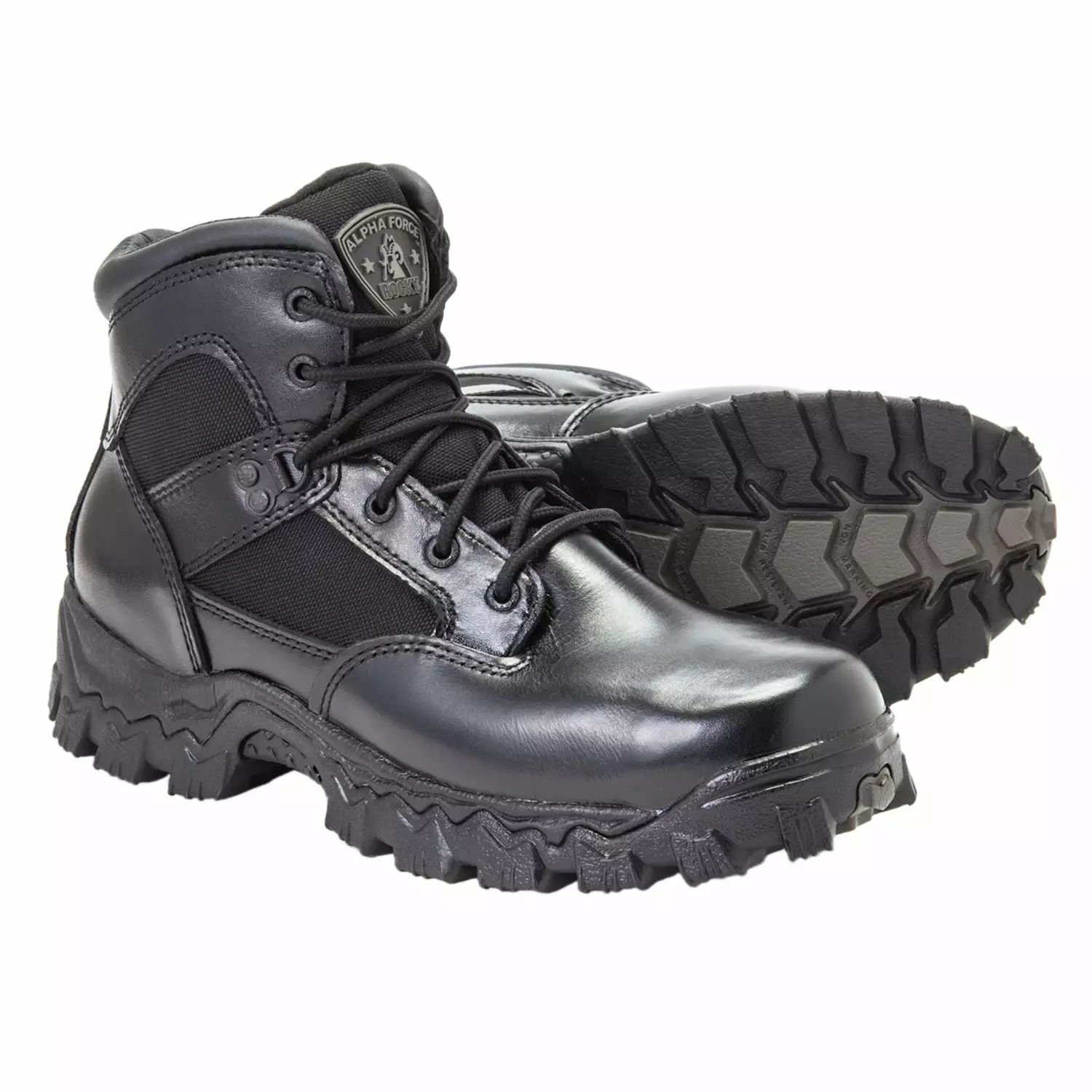 Rocky Boots Rocky Womens Black Leather Alpha Force WP Public Service Work Boots 7 Rocky Boots Rocky Womens Black Leather Alpha Force WP Public Service Work Boots - Image 5