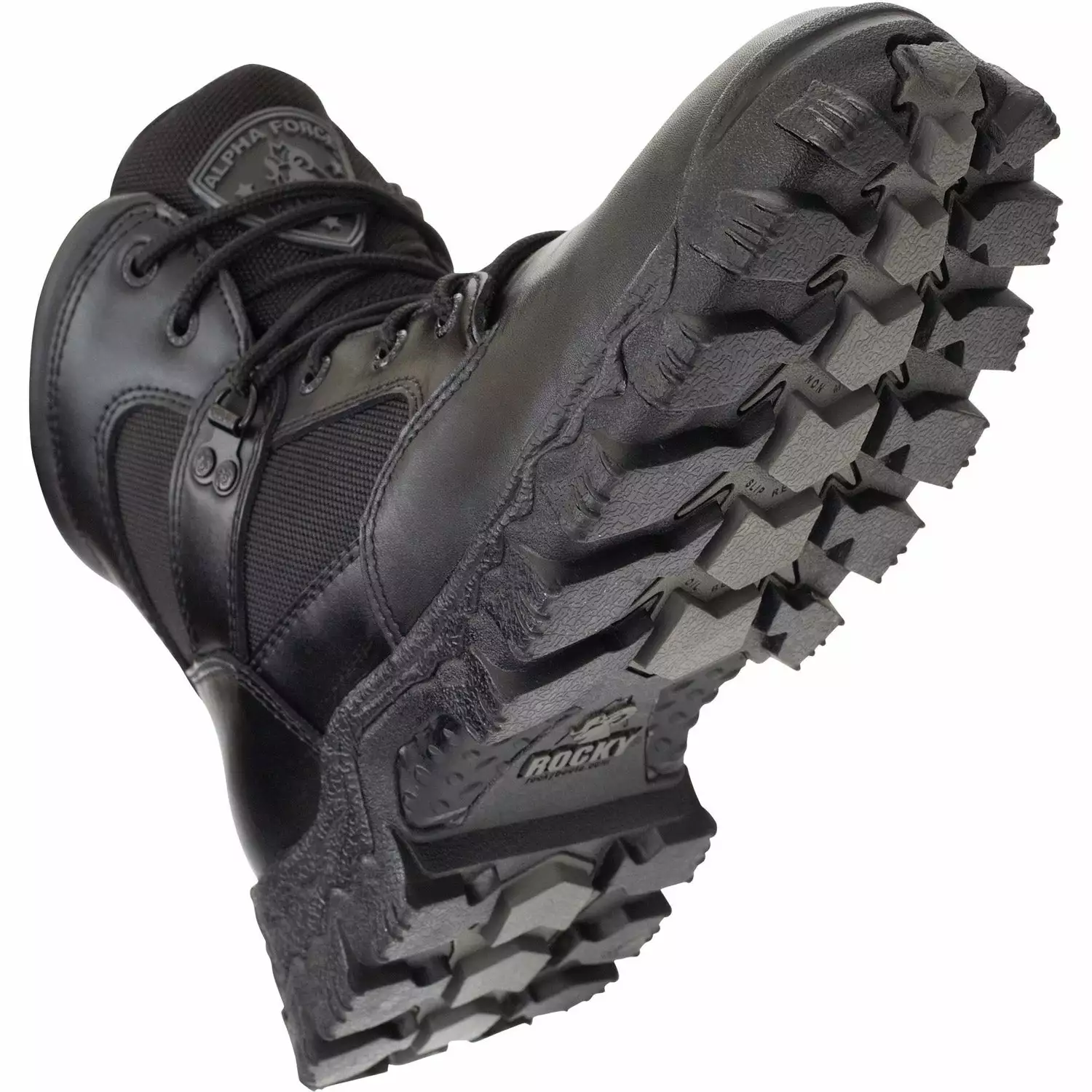 Rocky Boots Rocky Womens Black Leather Alpha Force WP Public Service Work Boots 8 Rocky Boots Rocky Womens Black Leather Alpha Force WP Public Service Work Boots - Image 6