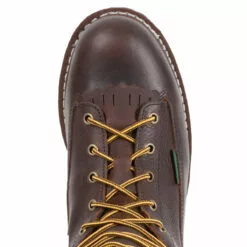 Georgia Mens Chocolate Leather Steel Toe WP Logger Work Boots -Boots Sales Shop G103 birdseye square