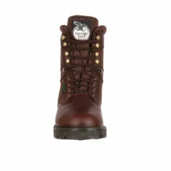 Georgia Homeland Mens Brown Leather Steel Toe WP Work Boots -Boots Sales Shop G107 front square