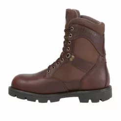Georgia Homeland Mens Brown Leather Steel Toe WP Work Boots -Boots Sales Shop G107 profile instep square