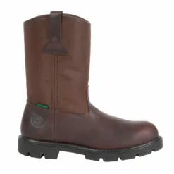 Georgia Homeland Mens Brown Leather Steel Toe W/P Welly Work Boots -Boots Sales Shop G111 profile square