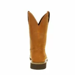 Georgia Mens Prairie Chestnut Leather Carbo-Tec Wellington Work Boots -Boots Sales Shop G5814 back