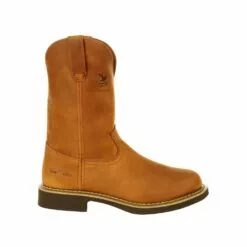 Georgia Mens Prairie Chestnut Leather Carbo-Tec Wellington Work Boots -Boots Sales Shop G5814 profile square