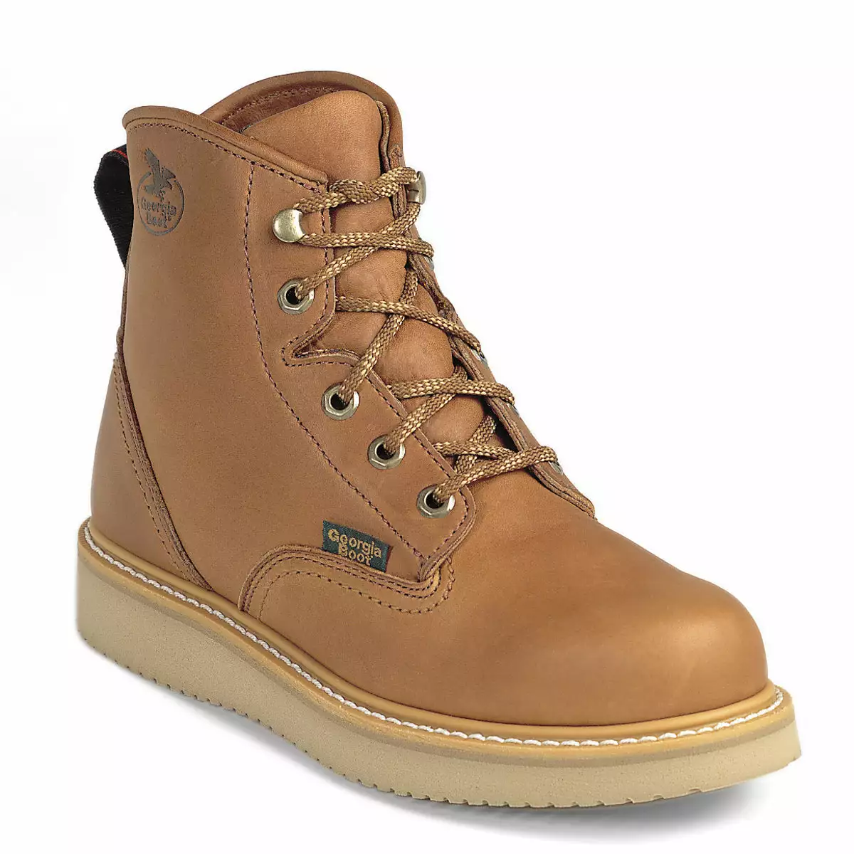 Georgia Farm 'n Ranch Mens Barracuda Leather Wedge Work Boots 3 Georgia Farm 'n Ranch Mens Barracuda Leather Wedge Work Boots