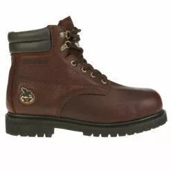 Georgia Oiler Mens Brown Leather Steel Toe Waterproof Work Boots -Boots Sales Shop G6174 profile square
