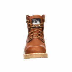 Georgia Mens Barracuda Leather Wedge Steel Toe Ranch Work Boots -Boots Sales Shop G6342 front square