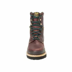 Georgia Giant Mens Soggy Brown Leather Comfort Lace Up Work Boots -Boots Sales Shop G8274 front square
