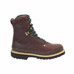 Georgia Giant Mens Soggy Brown Leather Comfort Lace Up Work Boots -Boots Sales Shop G8274 profile square