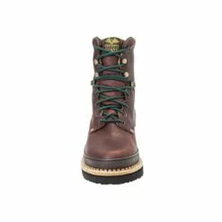 Georgia Giant Mens Soggy Brown Leather Safety Toe 8in Work Boots 12 Georgia Giant Mens Soggy Brown Leather Safety Toe 8in Work Boots -Boots Sales Shop G8374 front square