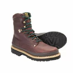Georgia Giant Mens Soggy Brown Leather Safety Toe 8in Work Boots 13 Georgia Giant Mens Soggy Brown Leather Safety Toe 8in Work Boots -Boots Sales Shop G8374 full pair square