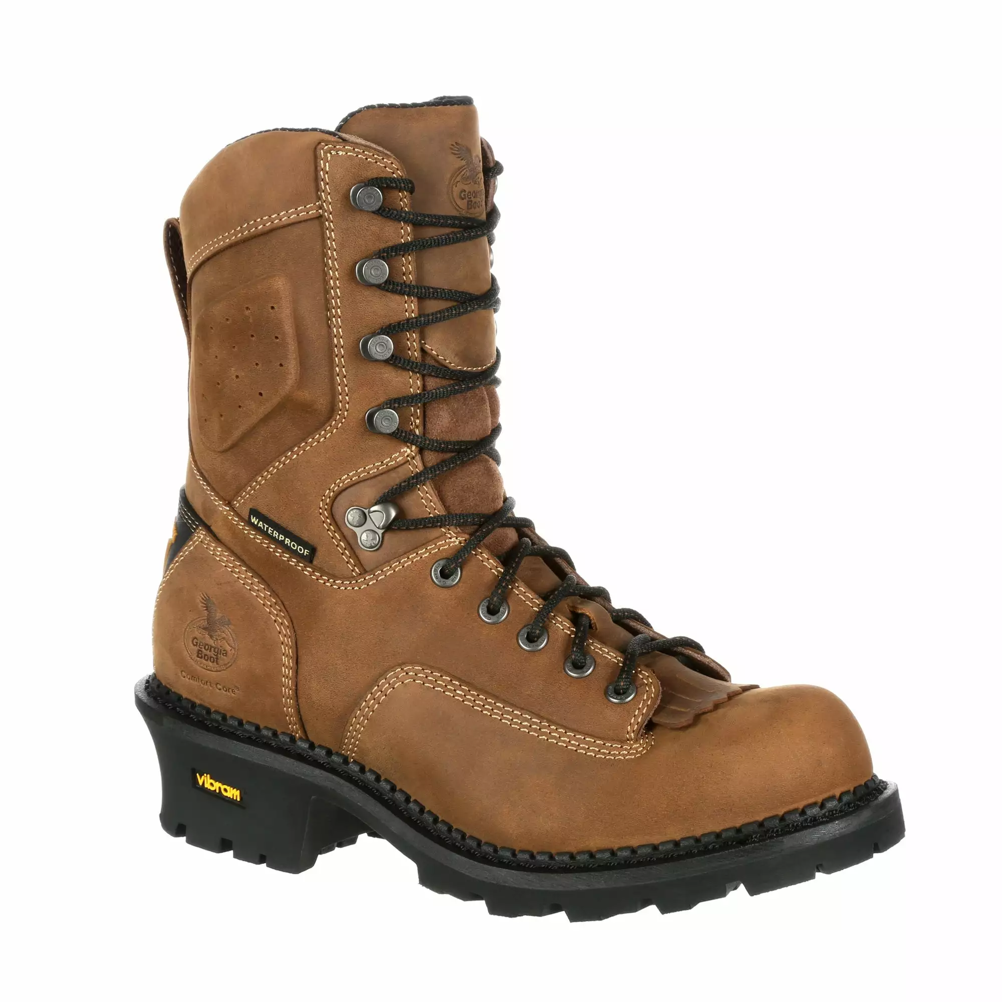 Georgia Mens Brown Leather Core WP CT Logger Boots 3 Georgia Mens Brown Leather Core WP CT Logger Boots