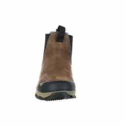 Georgia Mens Dark Brown Leather Chelsea WP Work Boots 12 Georgia Mens Dark Brown Leather Chelsea WP Work Boots -Boots Sales Shop GB00106 front