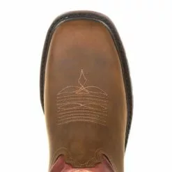 Georgia Mens Brown/Red Leather SPR WP CarboTec Work Boots -Boots Sales Shop GB00221 birdseye