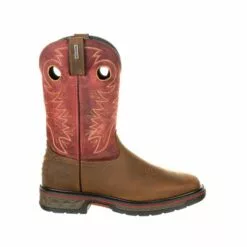 Georgia Mens Brown/Red Leather SPR WP CarboTec Work Boots -Boots Sales Shop GB00221 profile
