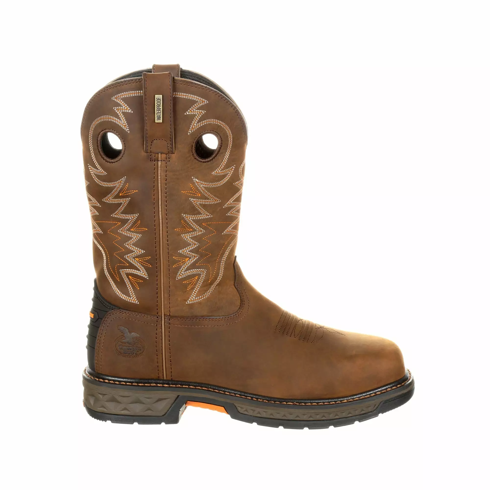 Georgia Mens Brown Leather CarboTec Pullon AT Work Boots 9 Georgia Mens Brown Leather CarboTec Pullon AT Work Boots - Image 7