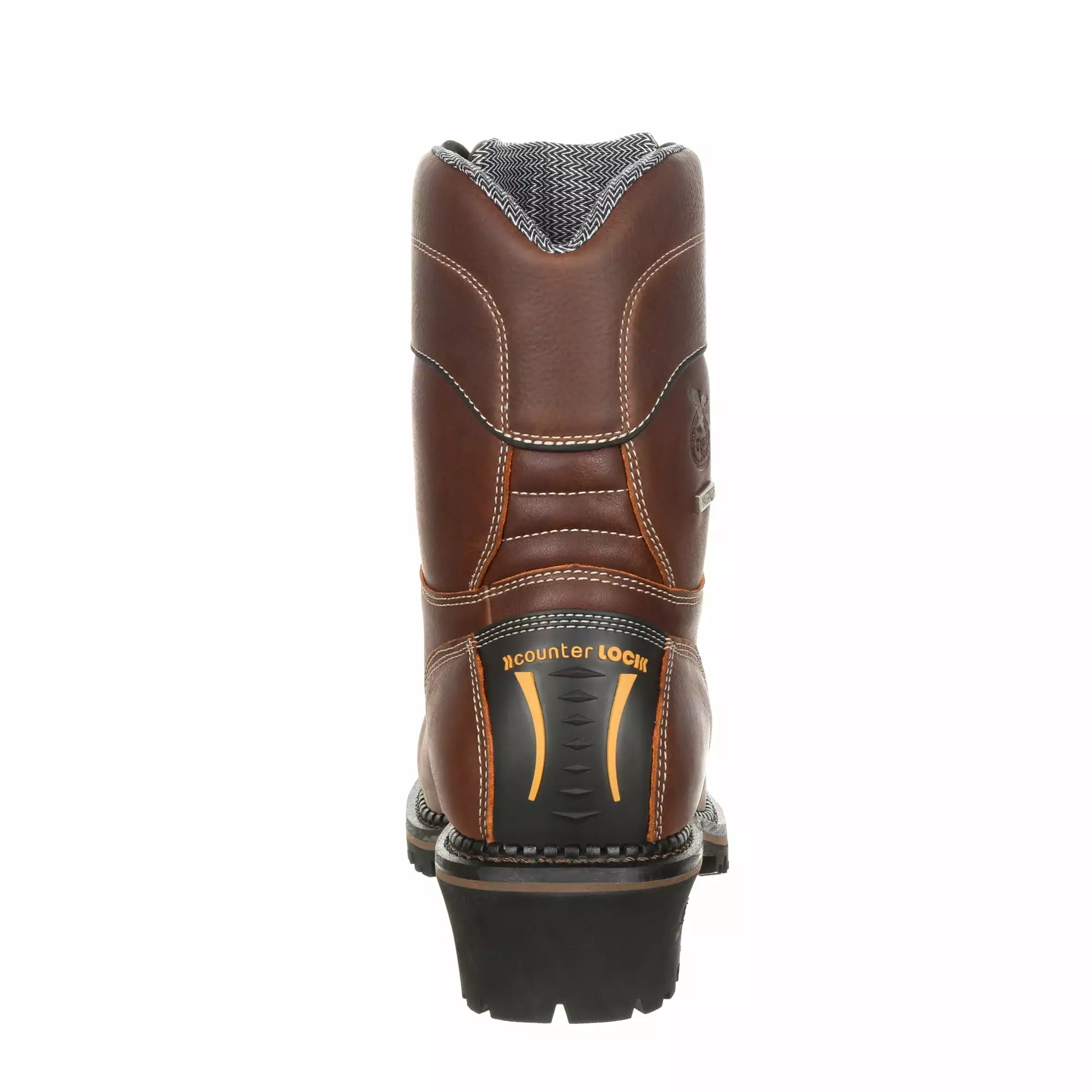 Georgia Mens Brown Leather SPR WP AMP CT Logger Boots 4 Georgia Mens Brown Leather SPR WP AMP CT Logger Boots - Image 2