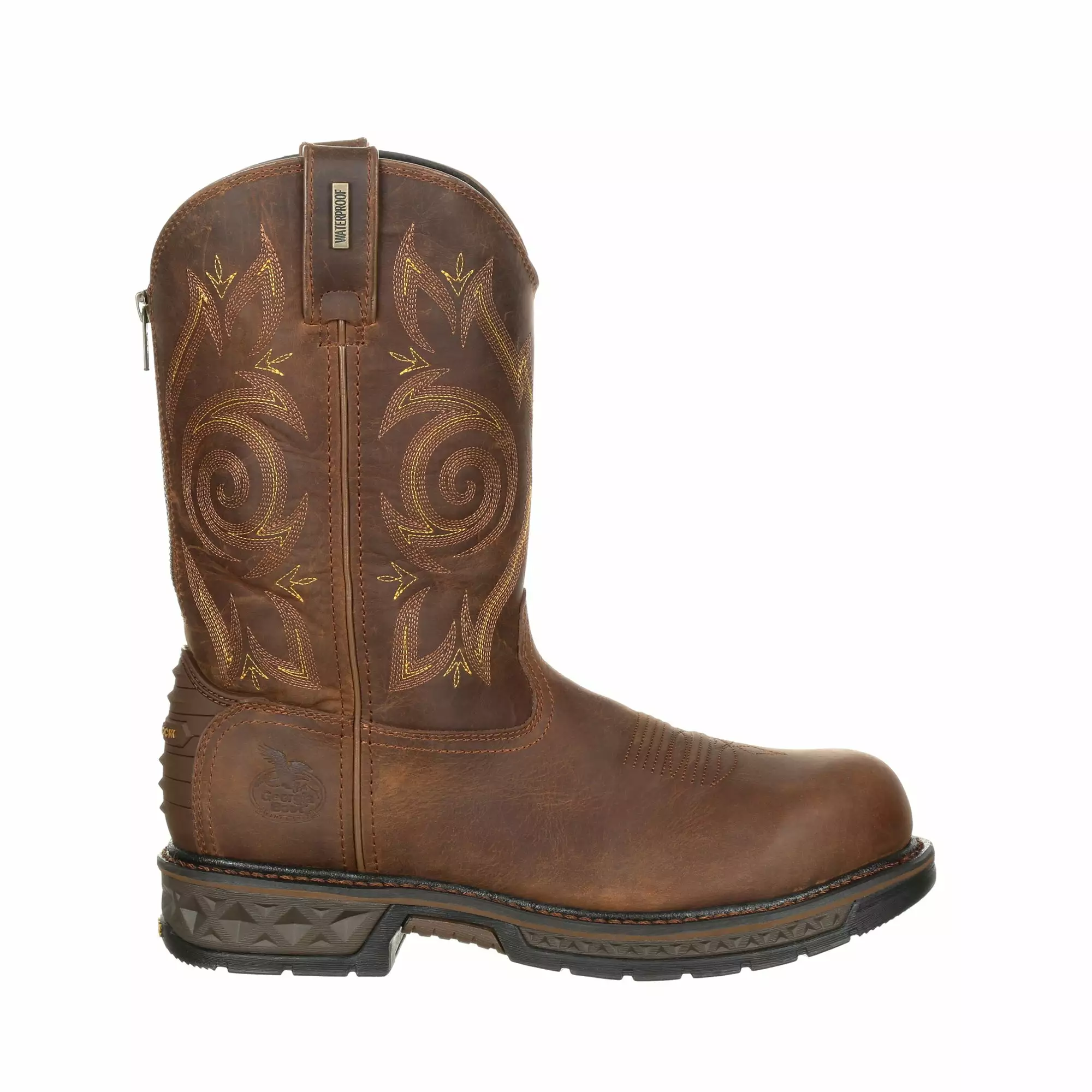 Georgia Mens Brown Leather Carbotec WP CT Work Boots 9 Georgia Mens Brown Leather Carbotec WP CT Work Boots - Image 7