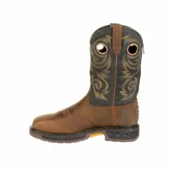 Georgia Mens Black/Brown Leather CarboTec WP ST Work Boots 13 Georgia Mens Black/Brown Leather CarboTec WP ST Work Boots -Boots Sales Shop GB00267 instep profile