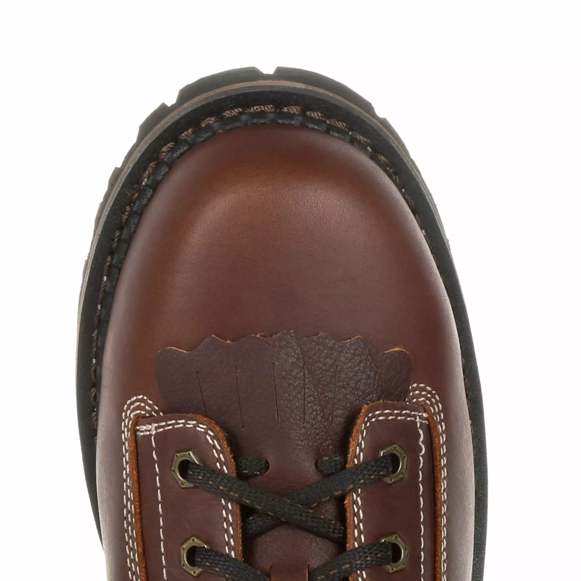 Georgia Mens Brown Leather Low Heel Logger Work Boots 5 Georgia Mens Brown Leather Low Heel Logger Work Boots - Image 3