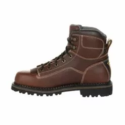 Georgia Mens Brown Leather Low Heel Logger Work Boots 13 Georgia Mens Brown Leather Low Heel Logger Work Boots -Boots Sales Shop GB00270 instep profile