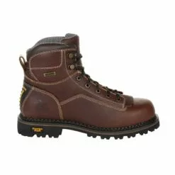 Georgia Mens Brown Leather Low Heel Logger Work Boots 15 Georgia Mens Brown Leather Low Heel Logger Work Boots -Boots Sales Shop GB00270 profile