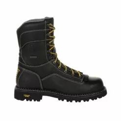 Georgia Mens Black Leather Logger CT WP Work Boots -Boots Sales Shop GB00272 profile