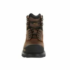Georgia Mens Black/Brown Leather Rumbler CT WP Work Boots -Boots Sales Shop GB00284 front