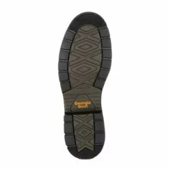 Georgia Mens Brown Leather LT WP Pull-On Work Boots -Boots Sales Shop GB00308 outsole