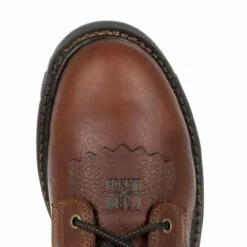 Georgia Mens Brown Leather LT WP Lacer Work Boots -Boots Sales Shop GB00309 birdseye