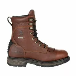 Georgia Mens Brown Leather LT WP Lacer Work Boots -Boots Sales Shop GB00309 profile