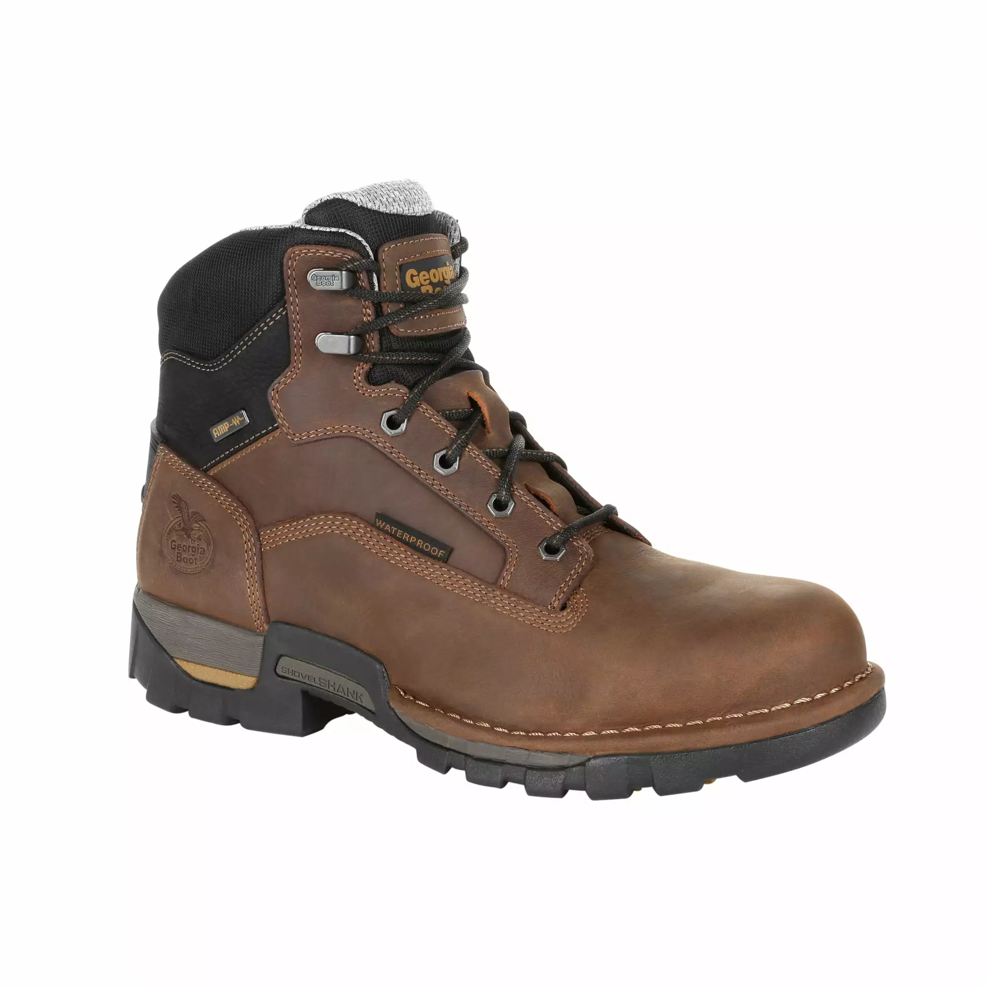 Georgia Mens Brown Leather Eagle One WP Work Boots 3 Georgia Mens Brown Leather Eagle One WP Work Boots