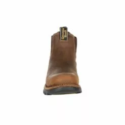 Georgia Mens Brown Leather Eagle One Chelsea Work Boots -Boots Sales Shop GB00315 front