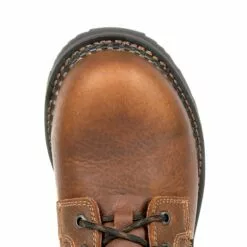 Georgia Mens Brown Leather Revamp WP ST Work Boots -Boots Sales Shop GB00317 birdseye