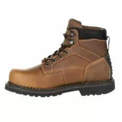 Georgia Mens Brown Leather Revamp ST MetG Work Boots -Boots Sales Shop GB00322 instep profile