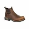 Georgia Mens Brown Leather Eagle One ST WP Chelsea Work Boots -Boots Sales Shop GB00337