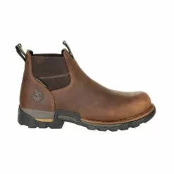 Georgia Mens Brown Leather Eagle One ST WP Chelsea Work Boots -Boots Sales Shop GB00337 profile